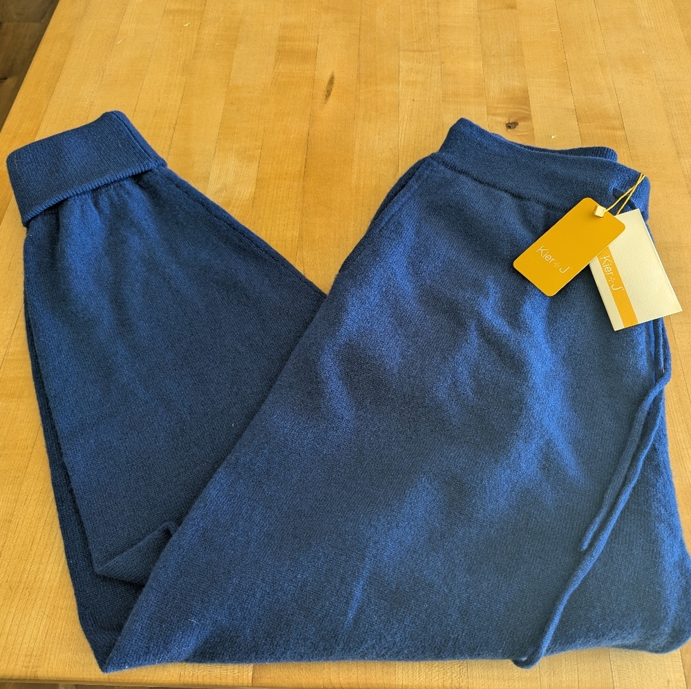 Kier + J Cashmere Joggers In Indigo